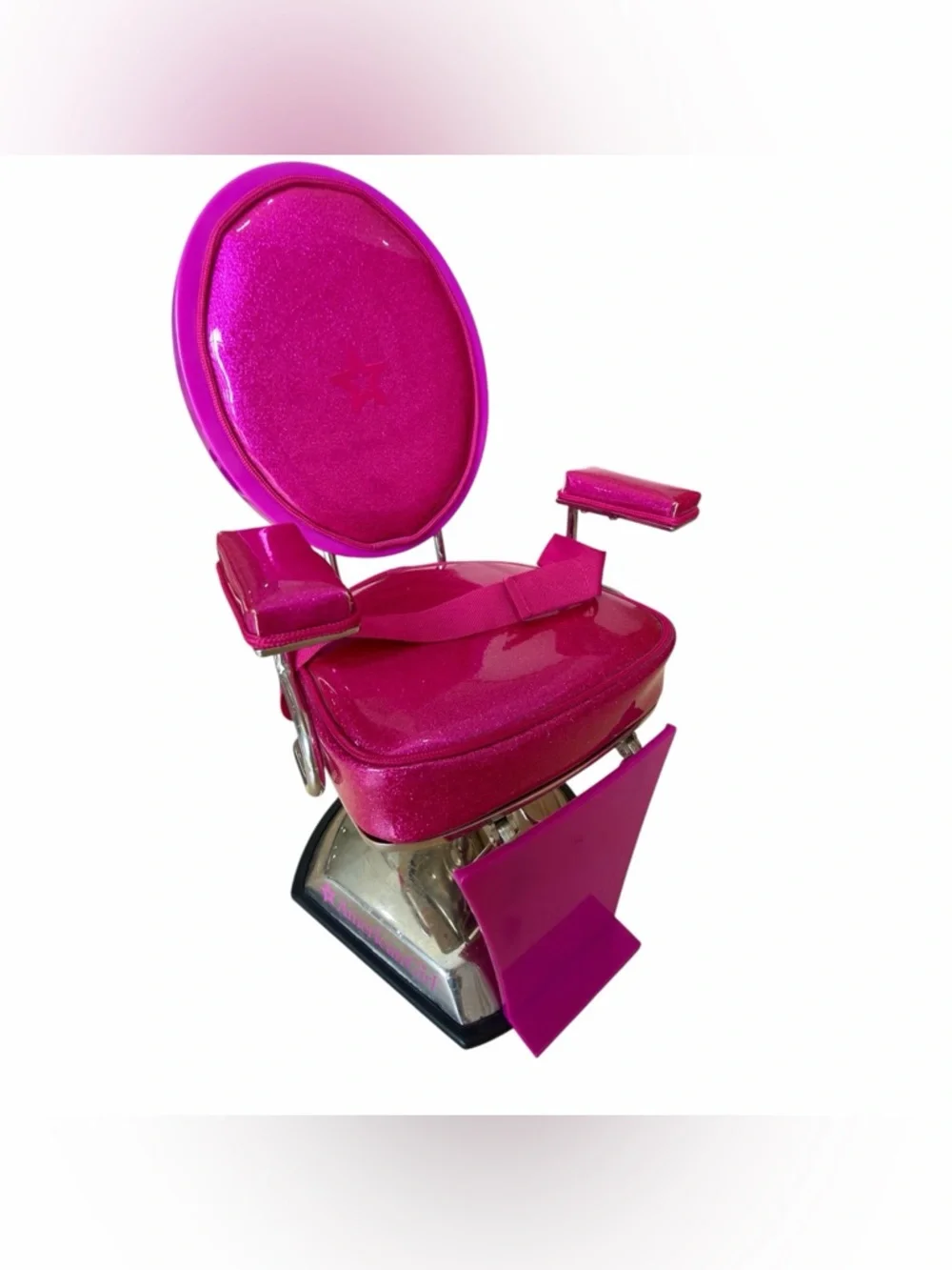 American Girl Pink Sparkle Styling Chair + Salon/Hair Supplies + Book Retired‎